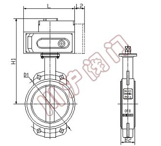 電動對夾蝶閥 結(jié)構(gòu)圖