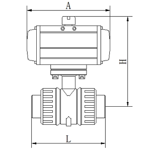 氣動塑料球閥結構圖